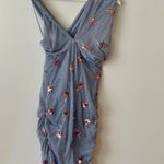 ZARA  Draped Sequin Mini Dress blue Photo 5