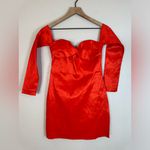 Lovers + Friends  Aylah Red Long Sleeve Strapless Mini Dress size Medium Photo 4
