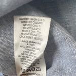 Andrea Jovine Blue 3/4 Sleeve Bib Collar Tunic 100% Linen Chambray Photo 6