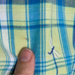 Vintage Bobbie Brooks Sz M 100% Cotton Dragonfly Button Up Green/Blue Plaid Blue Size M Photo 6