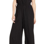 Tommy Bahama  Jumpsuit Women Small Black Oasis Waves Gauze Cropped Wide Leg Beach Photo 0