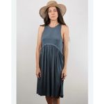 POL  Beckah Dress Midnight Dusty Blue Boho Dress Zipper Size M Photo 2
