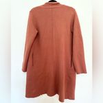Hem & Thread  Orange knit long cardigan fall open front size small transitional Photo 4