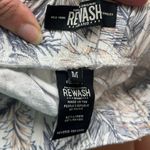 REWASH  Floral Linen Blend Shorts Sz M Boho Braid Tassel Palm Tropical Beachy Photo 8