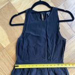 Babaton Aritzia 100% silk black sleeveless mini dress with pleated skirt size 0 Photo 5