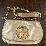 Tory Burch Metallica Gold Crossbody Detachable Chain Strap Clutch X-Body Photo 0
