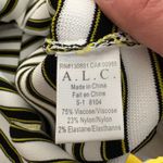 ALC Frank A.L.C. Striped Pencil Skirt Black White Yellow Knit Midi Size Small Photo 5