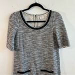 Anthropologie  Tunic Postmark Beverly Crochet Knit Mini Dress Heather Grey XS EUC Photo 4