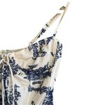 Brooklyn Karma Blue and White Pattern Prints Corset Top In Size M Photo 7