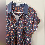 Callaway  Opti-Dri Cap Sleeve Golf Polo Short Sleeve Shirt Floral Blue Indigo XL Photo 3