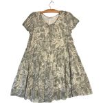 Karra Implant Babydoll Floral Lace Tiered Mini Dress Cream Korean size M Cottage Tan Size M Photo 1