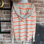Minnie Rose  Orange and Gray Linen Hoodie Sweater Sz Medium Photo 2