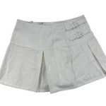 Beginning Boutique - Karlee Buckle Mini Skirt in White Photo 0