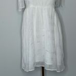 Day + Moon White Babydoll Tiered Bow Tied Straps Mini Dress Womens Medium Photo 2
