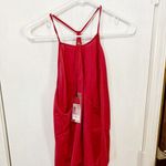 Cycle women's L embellished ruby red racer back spaghetti strap tank top Size L Photo 1