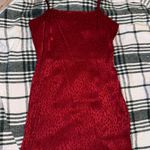 Forever 21 Red Satin Leopard Print Dress Photo 0