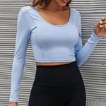 2 Way Wear Grey Crossover Crop Top NWT Gray Size L Photo 2