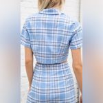 Brandy Melville /John Galt Matching Set, Cara Skirt Vivian Top - Light Blue Plaid Photo 1