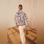 Ulla Johnson  Kirana Blouse Plumeria Floral Print‎ Top Size 4 Statement Sleeves Photo 2