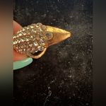 Nail Claw Rhinestone Ring Gold Photo 4