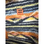 Billabong Switchback Print Fleece Pullover Front Pocket Sherpa Jacket Medium Photo 5