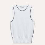 ZARA  basic knit top with contrasting piping  Photo 0