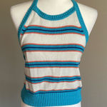 Striped Halter Neck Knit Top Photo 0