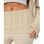 We Wore What Cable Knit Roll Over Pants Taupe XS NWT Photo 2