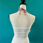 BP New with tags Nordstrom floral orange and purple ruffle bikini top Photo 1