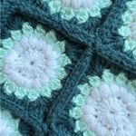 Handmade  Crochet Lined Crossbody Bag Green and White Photo 10