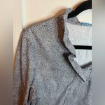 J. McLaughlin  Navy Blue Speckled Durham Ruffle Top Photo 3