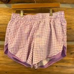 Athletic Works Core Running Gingham Purple Shorts Photo 3