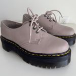 Dr. Martens 31167 Oxford Platform Shoes Mens 9 Women 10 Quad II Taupe Leather Photo 1