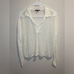 James Perse  Women’s‎ Fine Gauge Open Knit Polo Top Size XS or 0 Photo 2