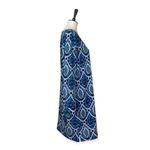 Loft  Shift Dress Boat Neck Long Sleeves Blue Multi Print Women’s Size Medium Photo 2