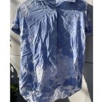 Beach Lunch Lounge Women’s S Blue White Tie Dye Button Down Short Sleeve Shirt Photo 11