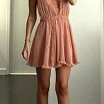 CHIO / Revolve Short Polka Dot Frill Dress in Blush NWOT Size S Retail $394 Photo 3