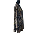 Susan Graver  Size 2XP Knit Open Cardigan Brown Green Paisley Floral Resort‎ Photo 2