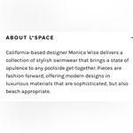 l*space L *  phoebe one piece swim Photo 4