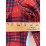 Hollister  Women’s Shirt Red Blue Plaid Flannel Button Up Long Sleeve Logo Large Photo 5
