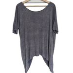 MOD Mineral Wash Open Back Twist Top Dolman Sleeve Boho Gray Size Small S Photo 1