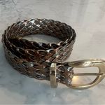 Women’s Vintage Metallic Braided Silver Bronze Gold Buckle Strap EUC S/M Photo 0
