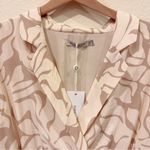 Mon Renn High Tide Mini Dress High Tide Print Stone Vacation Party Small NWT Tan Photo 1