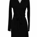 The Limited  XS Tall Little Black True Wrap Midi Classic Silhoutte Dress Goth Photo 0