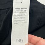 Eileen Fisher Wide Leg Full Length Pant Pull-on Small Black Organic Cotton NEW Photo 2