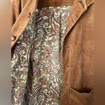 Retro Vintage Brown Corduroy Topcoat Paisley Lining Sized By Measuments Size undefined Photo 2