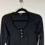 True Religion Vtg Long Sleeve Black Graphic Top Women's Size Large Black Y2K Photo 2