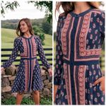 Gal Meets Glam Carlene Print Button Front Long Sleeve Dress Photo 3