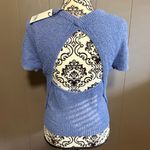 27 MILES MALIBU Wilshire Blue Short Sleeve Knit Sweater with Open Back Size undefined Photo 1