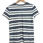 Madewell Navy & White Short Sleeve Hi-Fi Shrunken Tee in Vonda Stripe Sz S Photo 5